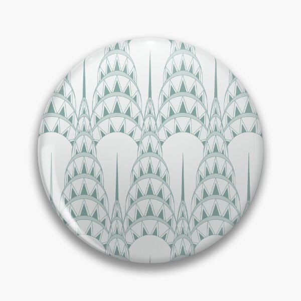 Item preview, Raspadores Chrysler Art Decó Verde Salvia designed and sold by Pinkdeer Designs.