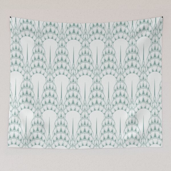 Item preview, Raspadores Chrysler Art Decó Verde Salvia designed and sold by Pinkdeer Designs.
