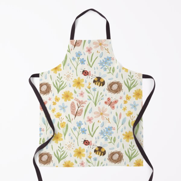 Item preview, Watercolor Wildflower and Ladybug Seamless Pattern designed and sold by ZyVoAli.