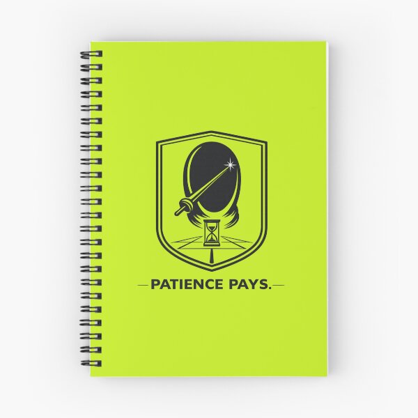 Item preview, Patience Pays – Fencing Mask & Hourglass Calm Emblem designed and sold by ChillCharmStudio.