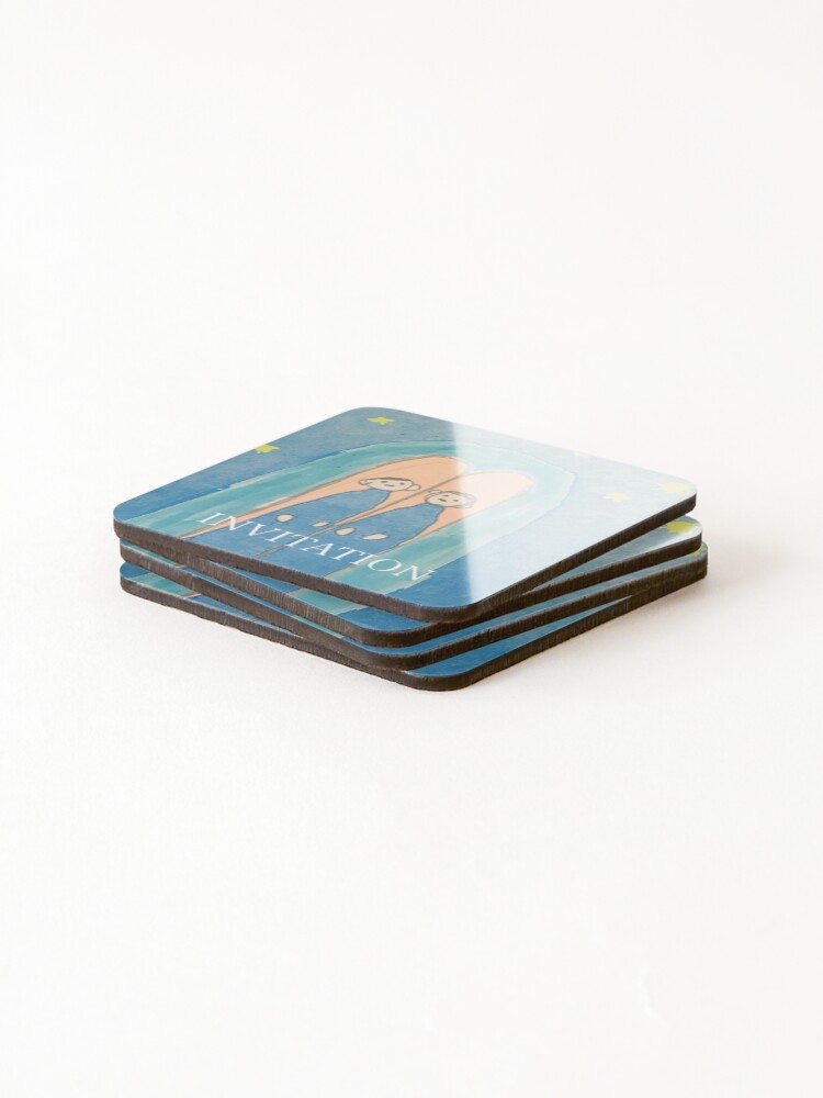 Thumbnail 4 of 5, Coasters (Set of 4), INVITATION designed and sold by RitsukoToeda3.