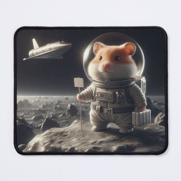 Item preview, “Space Explorer Hamster – Cute Astronaut Adventure” designed and sold by Dogandesighn.