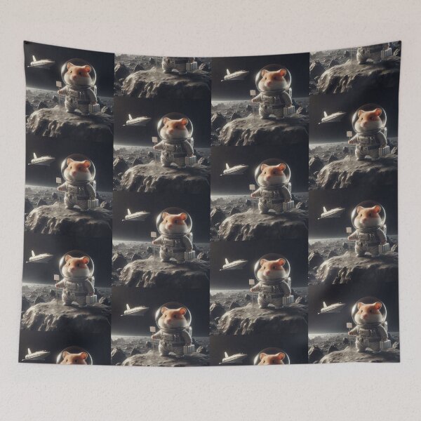 Item preview, “Space Explorer Hamster – Cute Astronaut Adventure” designed and sold by Dogandesighn.