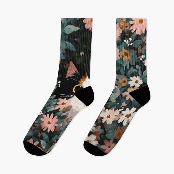 Item preview, Cat Peeking Through Flowers designed and sold by Rtymer.