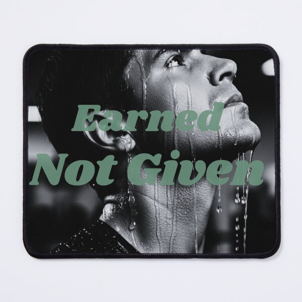 Item preview, Earned Not Given – Rugby Motivation Silhouette Design designed and sold by Cocela.