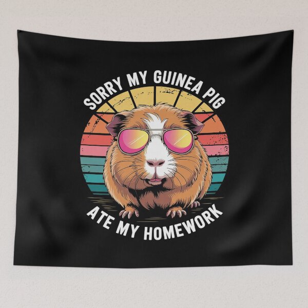 Item preview, Guinea Pig Lover sarcastic quotes Ate My Homework Kids designed and sold by joyouartArt.