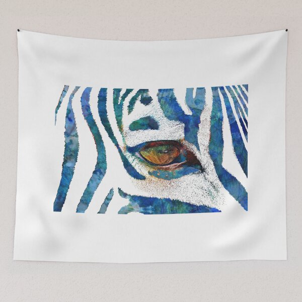 Item preview, Wild Blue Zebra Art designed and sold by Sharon Cummings Art.