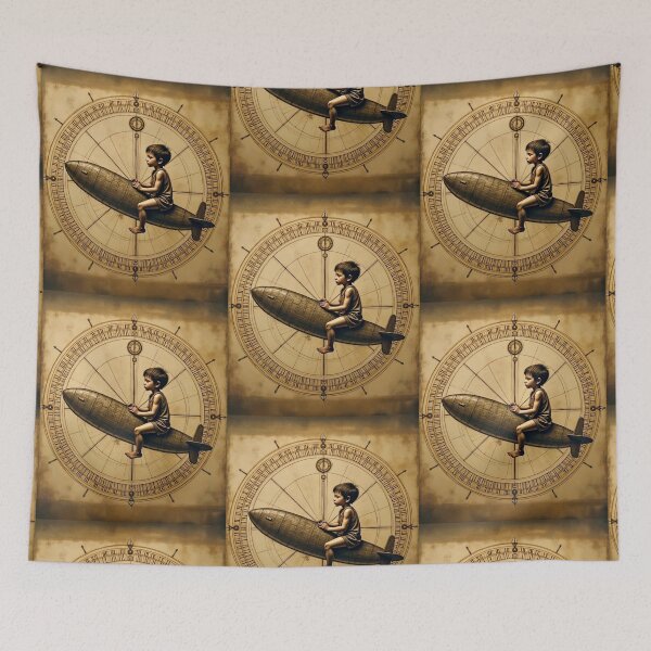 Item preview, Clockwork Dreamer – Steampunk Time Traveler Art designed and sold by PhilDreams.