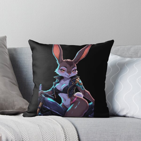 Item preview, Cyber Bunny Motorcycle Rebel - Neon Fox Rabbit Rider designed and sold by AiDigitalSanctum.