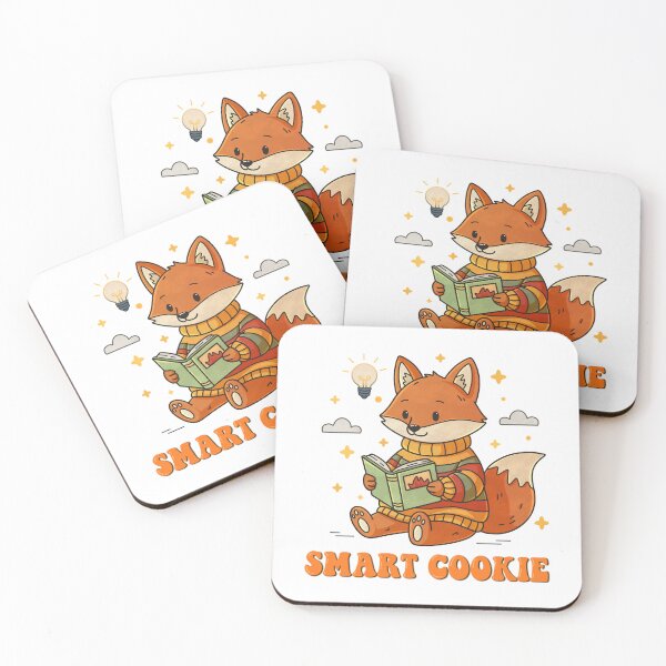 Item preview, Smart Cookie Cute Fox Reading Sticker designed and sold by tviyluv.