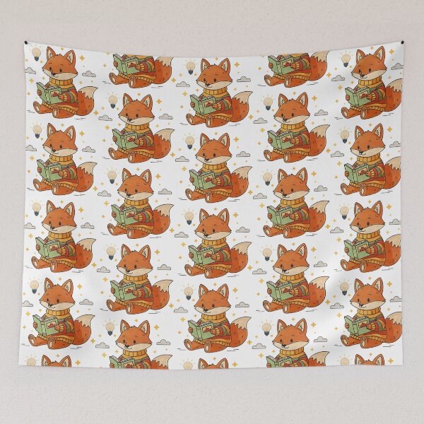 Item preview, Smart Cookie Cute Fox Reading Sticker designed and sold by tviyluv.