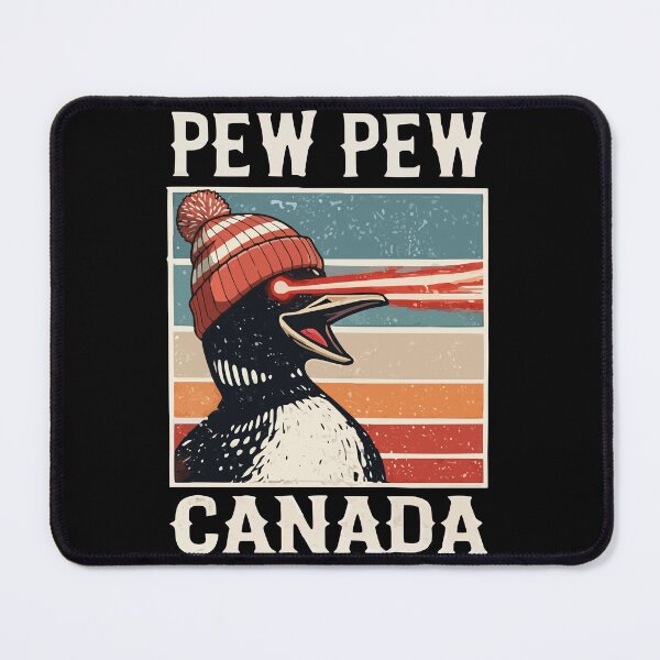 Item preview, Laser Loon Canada - Funny Pew Pew Retro Vintage Sunset designed and sold by WavesStation.