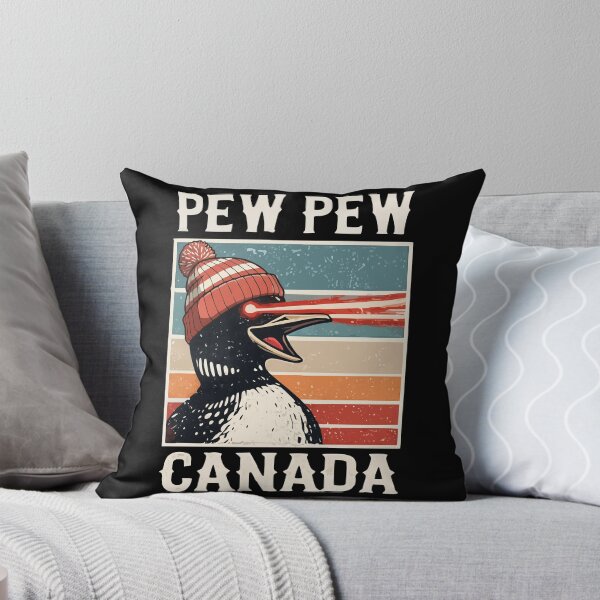 Item preview, Laser Loon Canada - Funny Pew Pew Retro Vintage Sunset designed and sold by WavesStation.