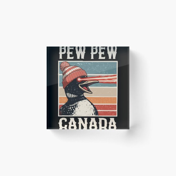 Item preview, Laser Loon Canada - Funny Pew Pew Retro Vintage Sunset designed and sold by WavesStation.
