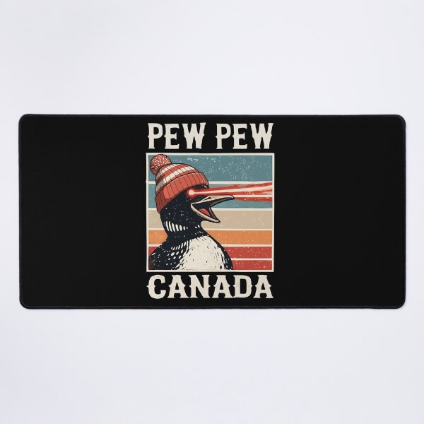 Item preview, Laser Loon Canada - Funny Pew Pew Retro Vintage Sunset designed and sold by WavesStation.