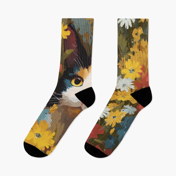 Item preview, Cat Peeking Through Flowers designed and sold by Rtymer.