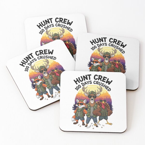 Item preview, Deer Fox Turkey Squad 100 Days Crushed Camo Gang designed and sold by JaaCreativeShop.