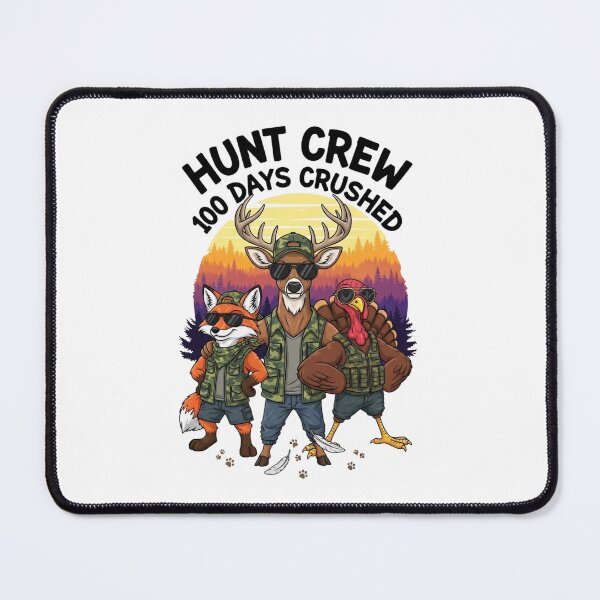 Item preview, Deer Fox Turkey Squad 100 Days Crushed Camo Gang designed and sold by JaaCreativeShop.