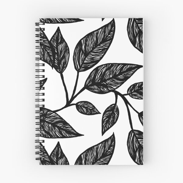 Item preview, Graphic Leaves Repeat Pattern Black & White designed and sold by NaliniLe.