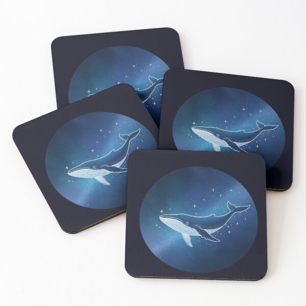 Item preview, Star Whale – Minimalist Illustration of a Whale in the Night Sky designed and sold by soletstudio.