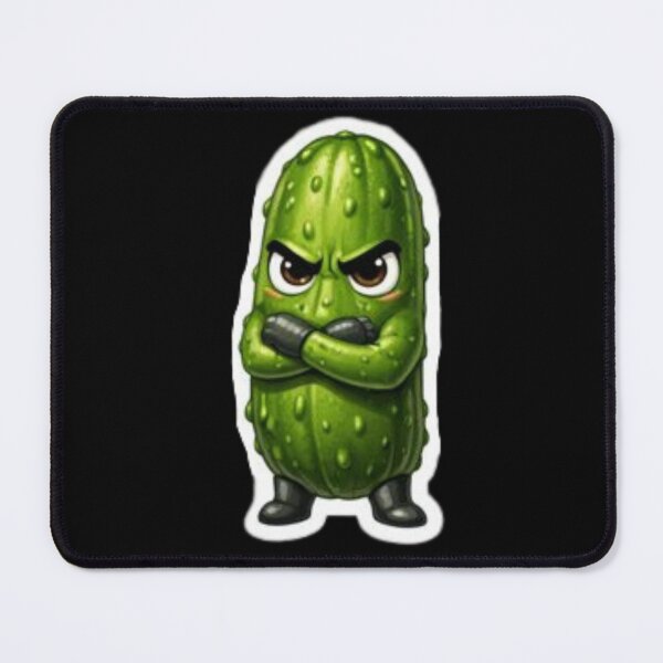 Item preview, Grumpy Cute Pickle Character | Kawaii Food Art designed and sold by MeghannsMinimalMeals.