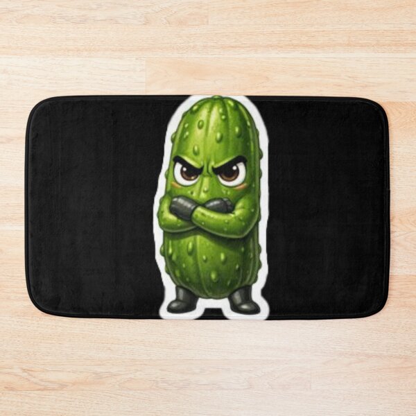 Item preview, Grumpy Cute Pickle Character | Kawaii Food Art designed and sold by MeghannsMinimalMeals.