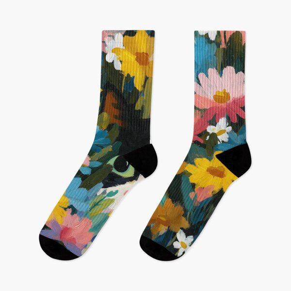Item preview, Cat Peeking Through Flowers designed and sold by Rtymer.