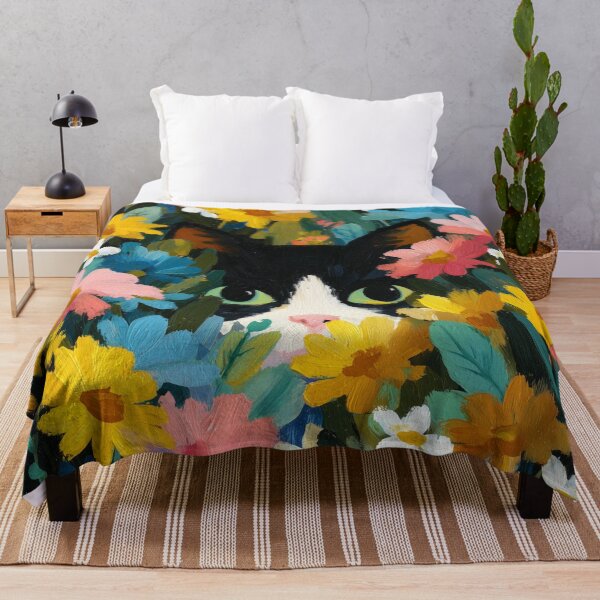 Item preview, Cat Peeking Through Flowers designed and sold by Rtymer.