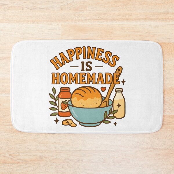 Item preview, Homemade Happiness Bread and Kitchen Quote Design. designed and sold by The-T-In-Retro.