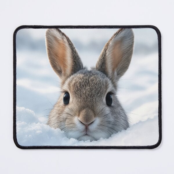 Item preview, Bunny Peeking From Out of a Snow Drift designed and sold by Maria Dryfhout.
