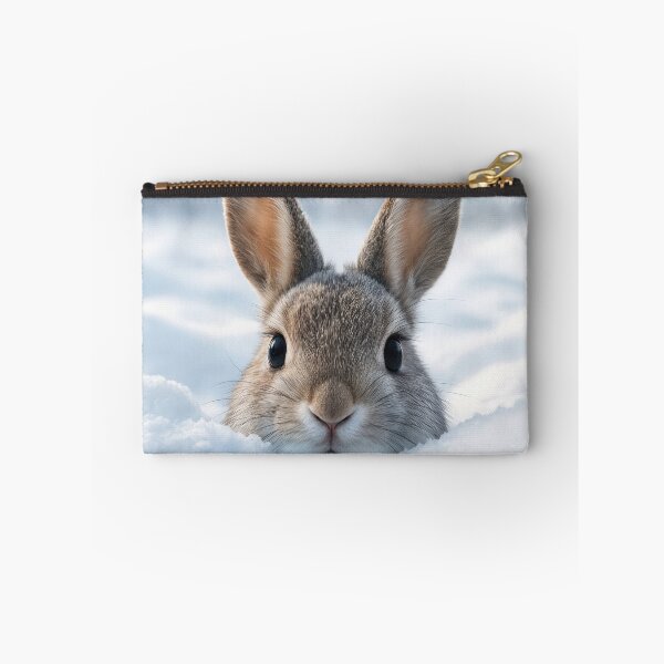 Item preview, Bunny Peeking From Out of a Snow Drift designed and sold by Maria Dryfhout.