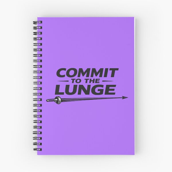 Item preview, Commit To The Lunge – Minimal Fencing Foil Arrow Typography designed and sold by ChillCharmStudio.