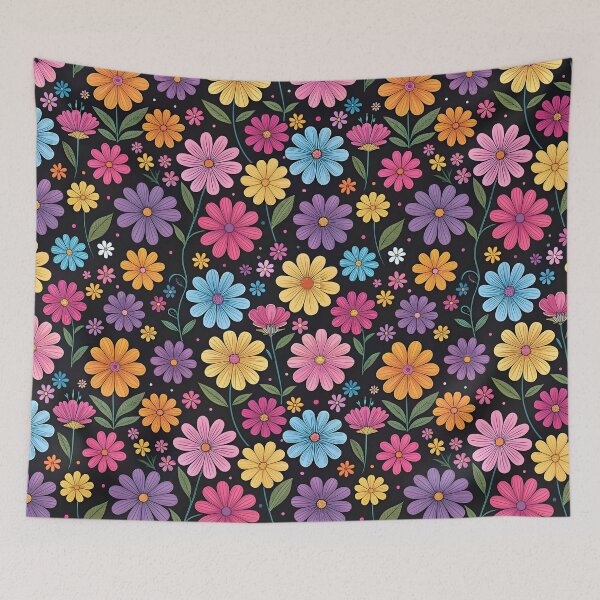 Item preview, Colorful floral pattern designed and sold by trendspatterns.