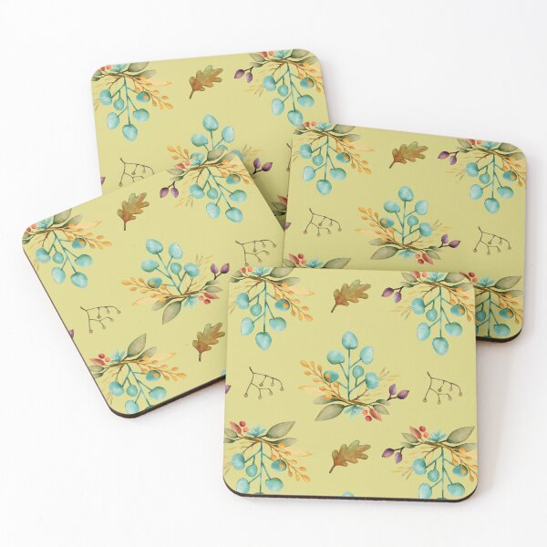 Item preview, Autumn Leaves Bouquet Pattern Mustard Yellow Background designed and sold by NaliniLe.