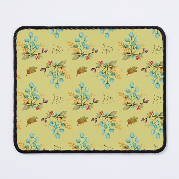 Item preview, Autumn Leaves Bouquet Pattern Mustard Yellow Background designed and sold by NaliniLe.