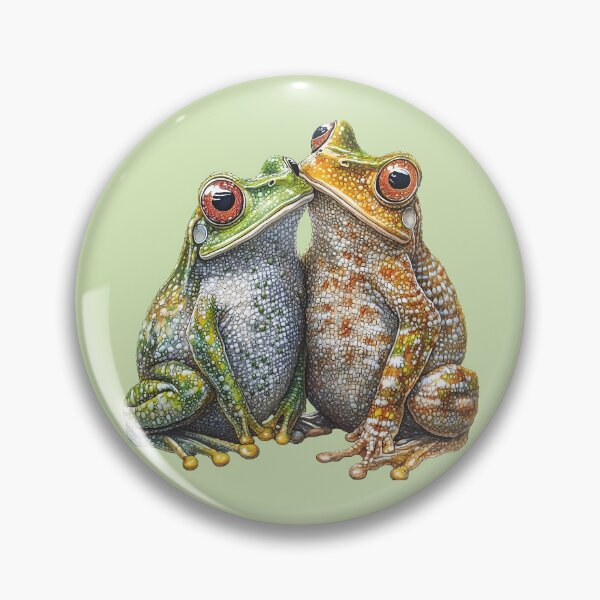Item preview, Frog №34 Affectionate Tree Frogs Romantic Nature Art designed and sold by SyberGen.