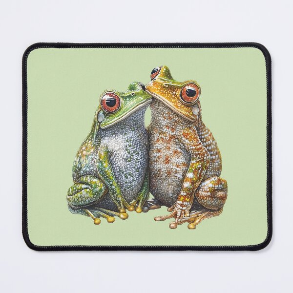 Item preview, Frog №34 Affectionate Tree Frogs Romantic Nature Art designed and sold by SyberGen.