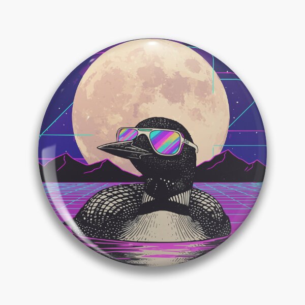 Item preview, Synthwave Loon - Retro 80s Vaporwave Bird designed and sold by WavesStation.