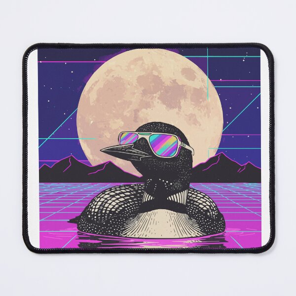 Item preview, Synthwave Loon - Retro 80s Vaporwave Bird designed and sold by WavesStation.