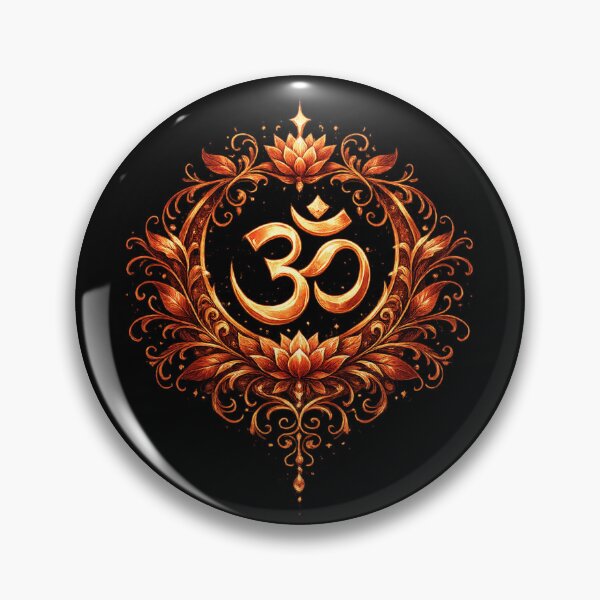 Item preview, Fiery Red Yoga Om Botanical Mandala Art designed and sold by Reminixi.
