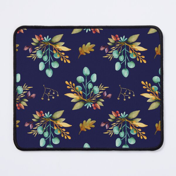 Item preview, Autumn Leaves Bouquet Pattern Dark Blue Background designed and sold by NaliniLe.