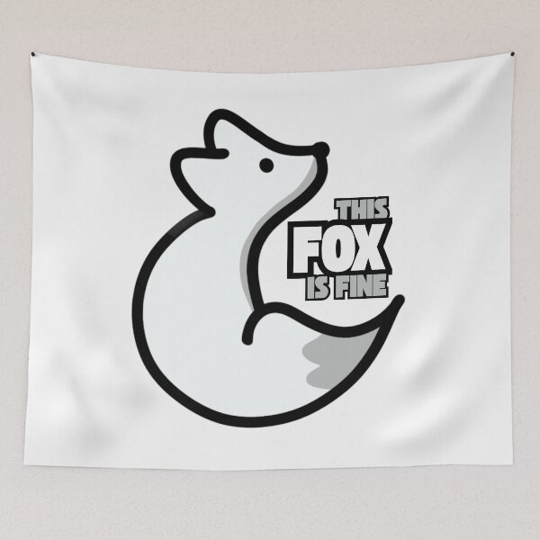 Item preview, This fox is fine - funny animal meme quote designed and sold by CleanDecor.