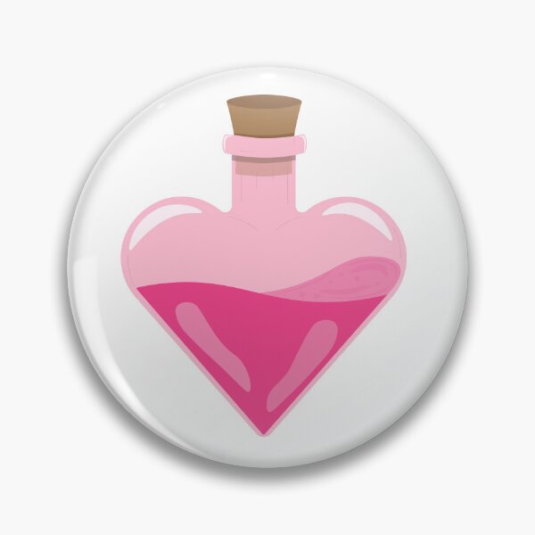 Item preview, Pink Love heart Potion Bottle designed and sold by InSpaceAstrid.