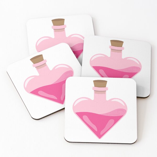 Item preview, Pink Love heart Potion Bottle designed and sold by InSpaceAstrid.