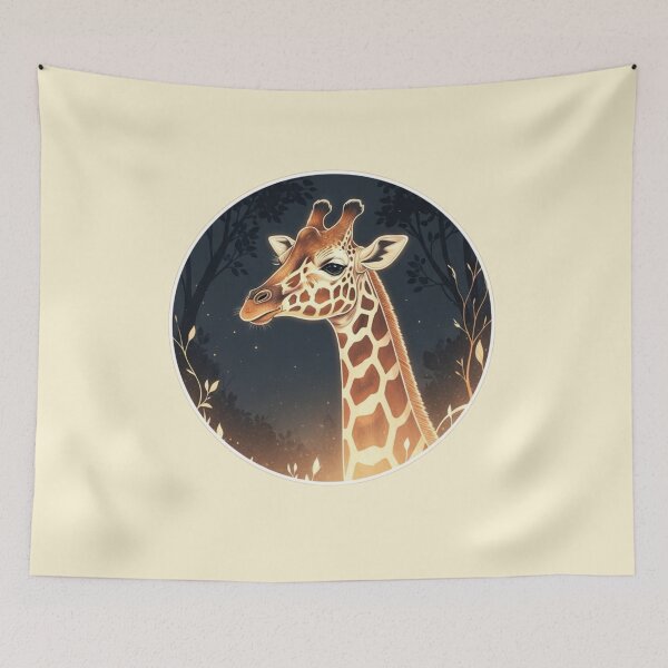 Item preview, mystical giraffe ilustration designed and sold by soletstudio.