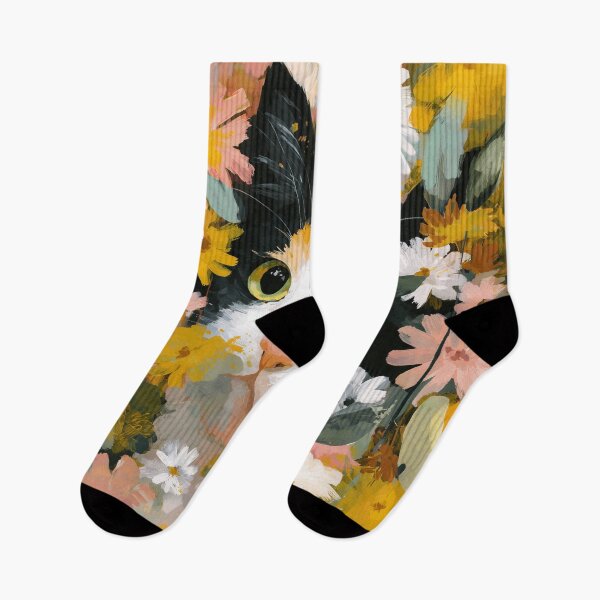 Item preview, Cat Peeking Through Flowers designed and sold by Rtymer.
