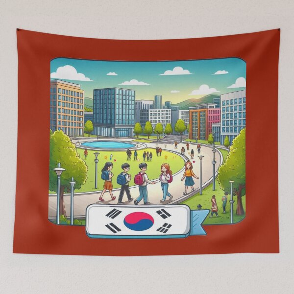 Item preview, Beautiful Korean University Campus  designed and sold by PaintMeWorld.