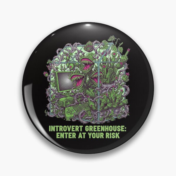 Item preview, Introvert Greenhouse Gamer Horror Plant Aesthetic Sticker designed and sold by ViviByPaula.