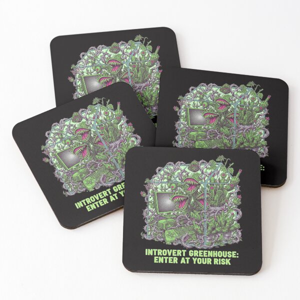 Item preview, Introvert Greenhouse Gamer Horror Plant Aesthetic Sticker designed and sold by ViviByPaula.
