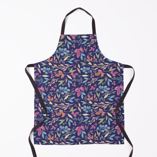 Item preview, Colorful Watercolor Floral Pattern Autumn Leaves Blue Background designed and sold by NaliniLe.